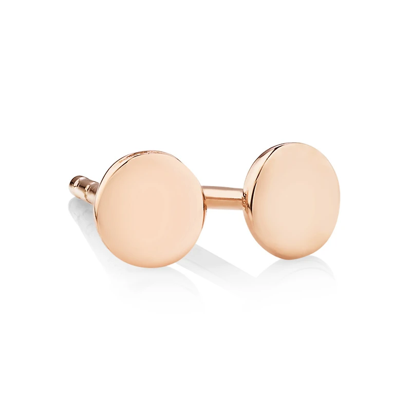 4mm Circle Stud Earrings 10kt Yellow Gold