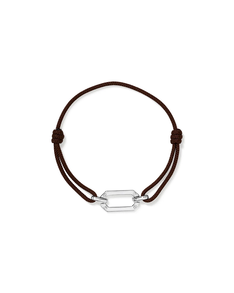 Cord Double Knotted Bracelet in Sterling Silver