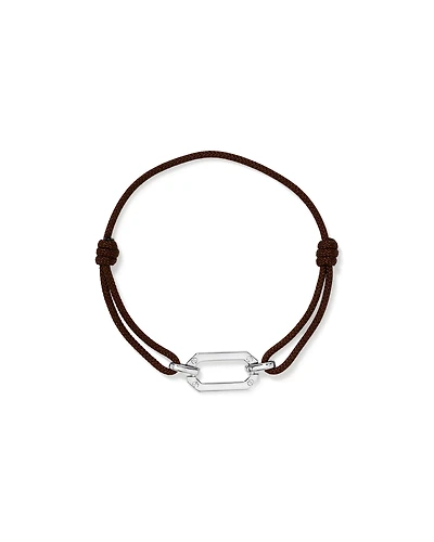 Cord Double Knotted Bracelet in Sterling Silver