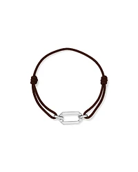Cord Double Knotted Bracelet in Sterling Silver