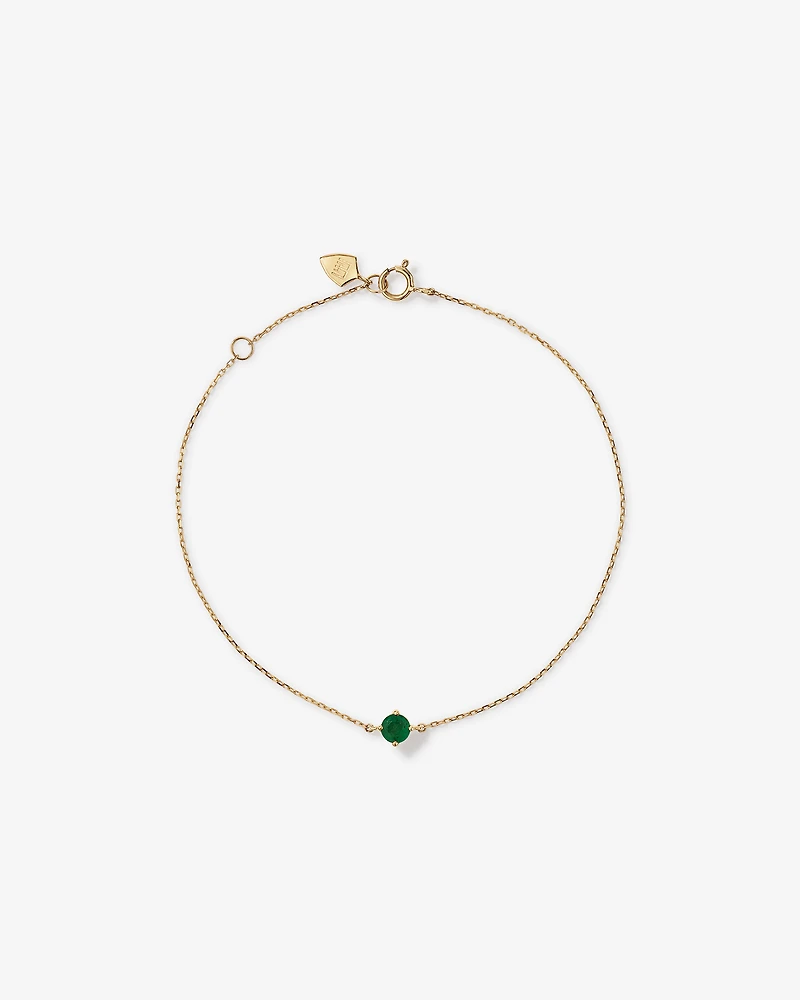 Bracelet with Emerald in 10kt Yellow Gold
