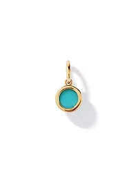 Pendentif rond turquoise en vermeil 18kt