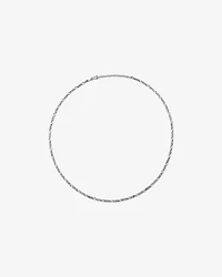 60cm (24") Oxidised Figaro Chain in Sterling Silver