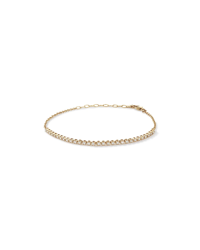 Bracelet de tennis en diamant cultivé en laboratoire de 0,50 carat TW en or jaune 10 carats