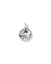 Diamond Accent Aquarius Zodiac Pendant in Sterling Silver