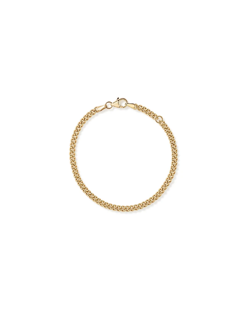 19cm (8") Round Curb Chain in 18kt Vermeil