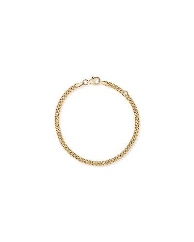 Bracelet gourmette ronde 19 cm (8 po) en vermeil 18 ct