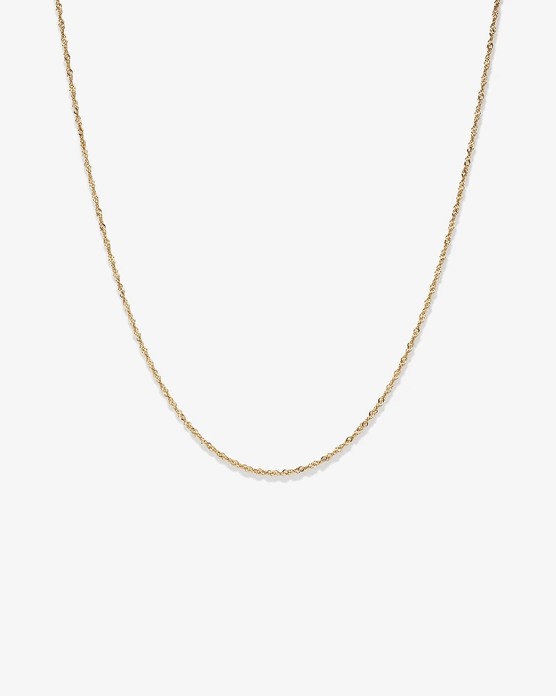 45cm (18") 1.65mm Width Singapore Chain in 10kt Yellow Gold