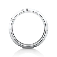 Bague en tungstène de saphir gris pour homme