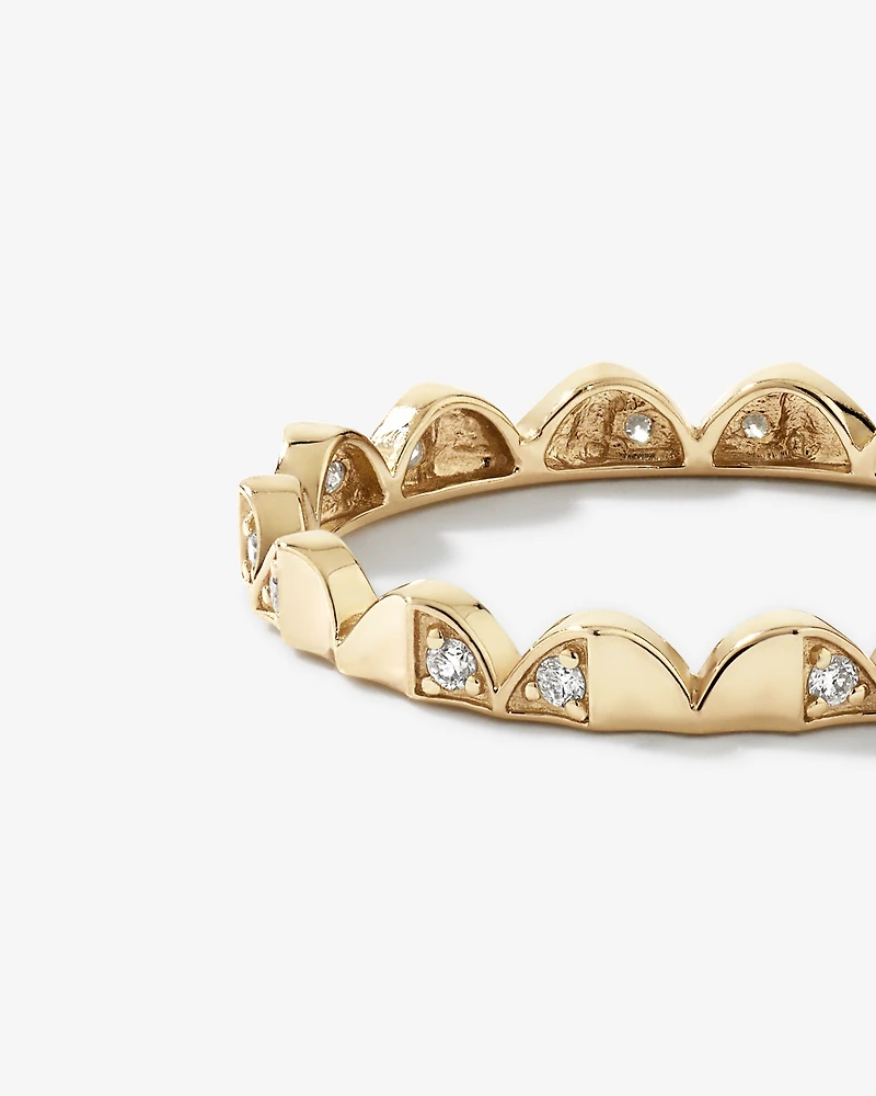 Signature Connect Curve Diamond Ring in 10kt Yellow Gold