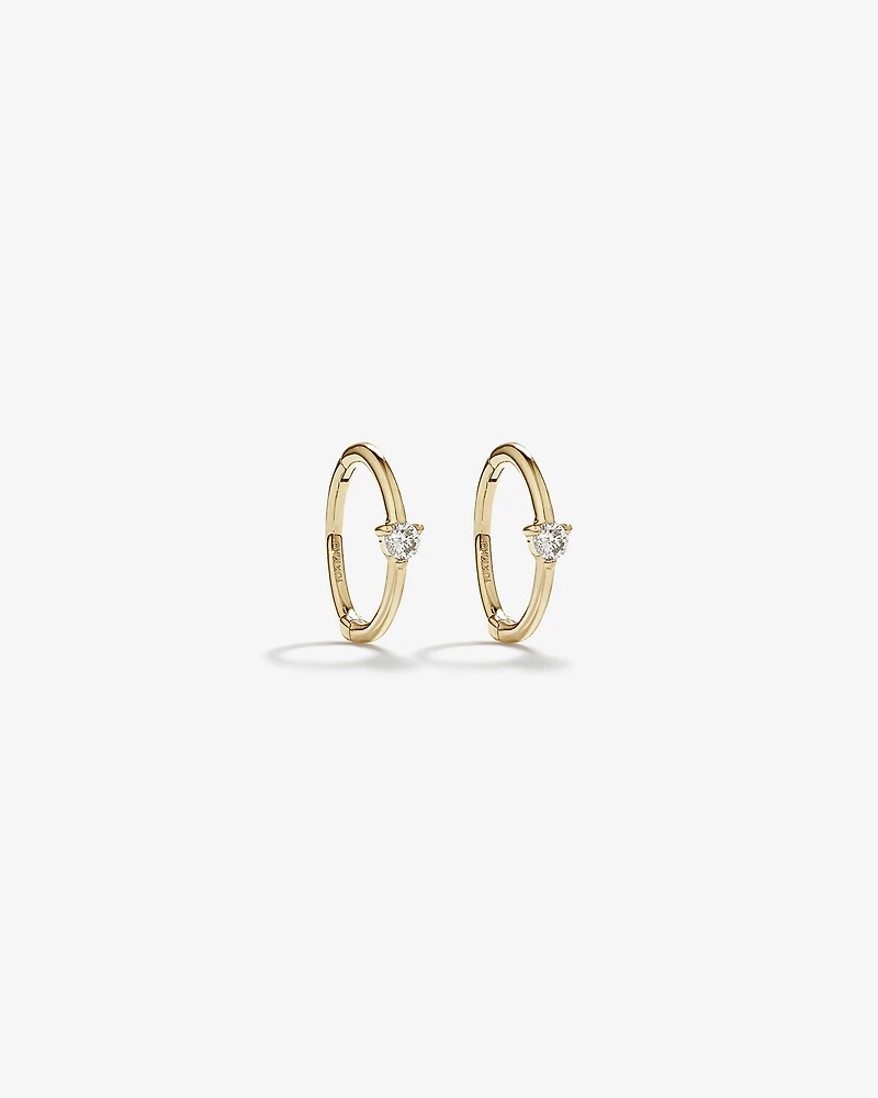 Diamond Accent Sleeper Earrings 10kt Yellow Gold