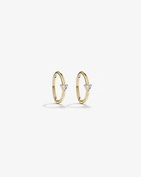 Diamond Accent Sleeper Earrings 10kt Yellow Gold