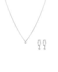 0,25 carat TW pendentif serti clos avec diamant de laboratoire en argent sterling