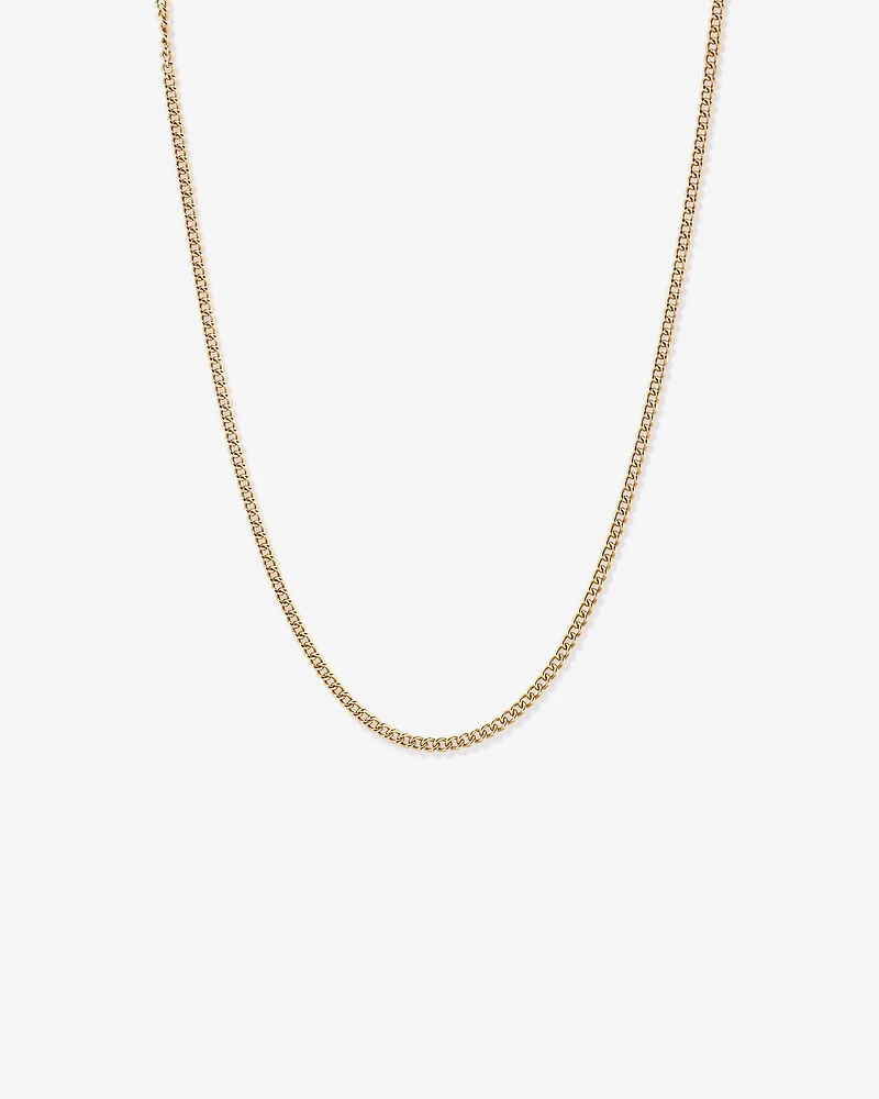 50cm (20") Round Curb Chain in 18kt Vermeil