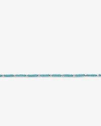 Cool Blue Cord Bead Bracelet in Sterling Silver