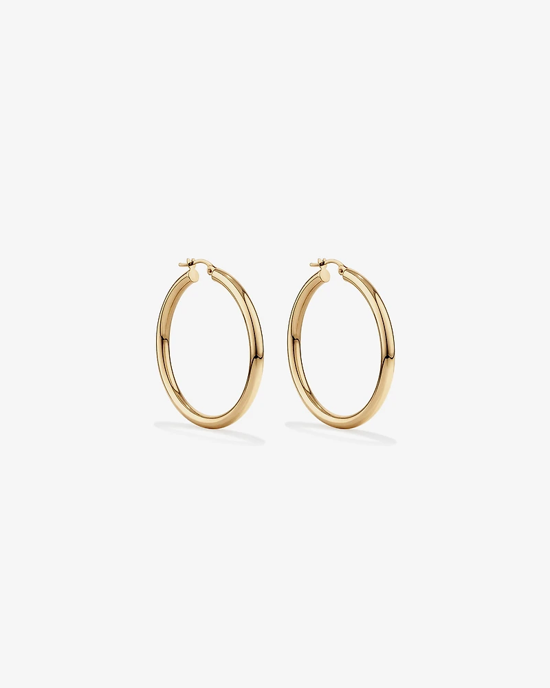 30mm Hoop Earrings in 10kt Yellow Gold