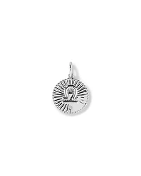 Diamond Accent Libra Zodiac Pendant in Sterling Silver
