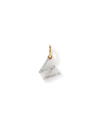 Diamond Letter W Initial Pendant in 10kt Yellow Gold