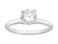 Bague De Fiançailles Solitaire En Diamant De Laboratoire Rond Brillant De 1 Carat Poids Total En Or Blanc 14 Carats