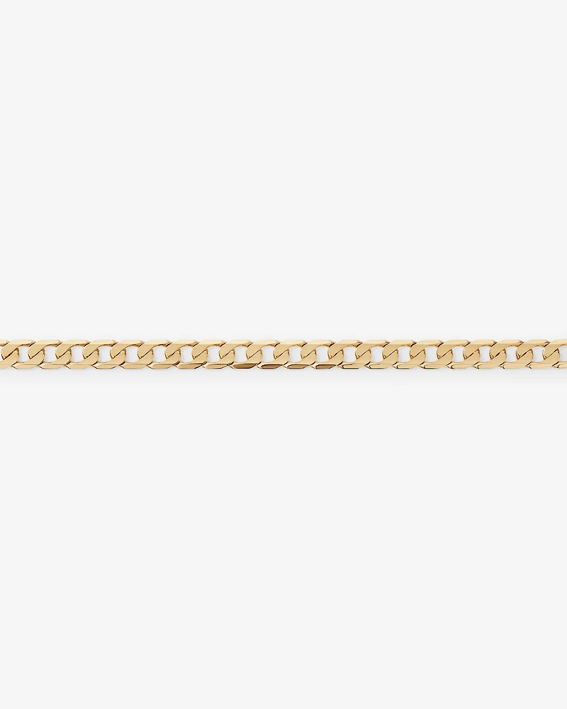 21cm (9") 8.87mm Flat Beveled Curb Bracelet in 10kt Yellow Gold