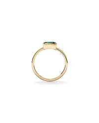 Création d’une bague en lunette émeraude or 10 carats