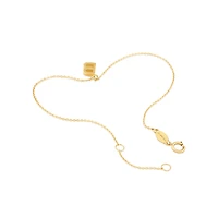 19cm (7.5") B Initial Bracelet in 10kt Yellow Gold