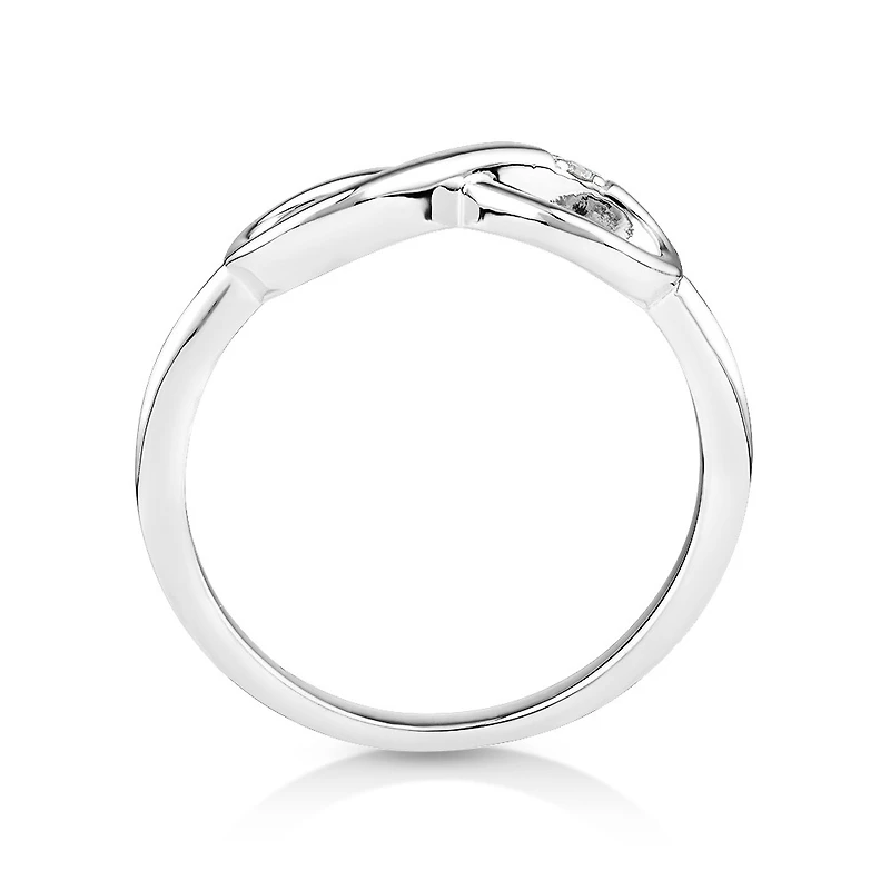 Diamond Accent Infinity Ring Sterling Silver