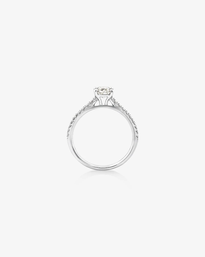 Engagement Ring with 0.78 Carat TW Diamonds in 14kt White Gold