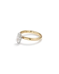 0.70 Carat TW Certified Marquise Cut Diamond Solitaire Engagement Ring in 18kt Yellow and White Gold