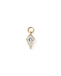 Kite Cut Earring Charm with 0.33 Carat TW of Laboratory-Grown Diamond in 10kt Yellow Gold