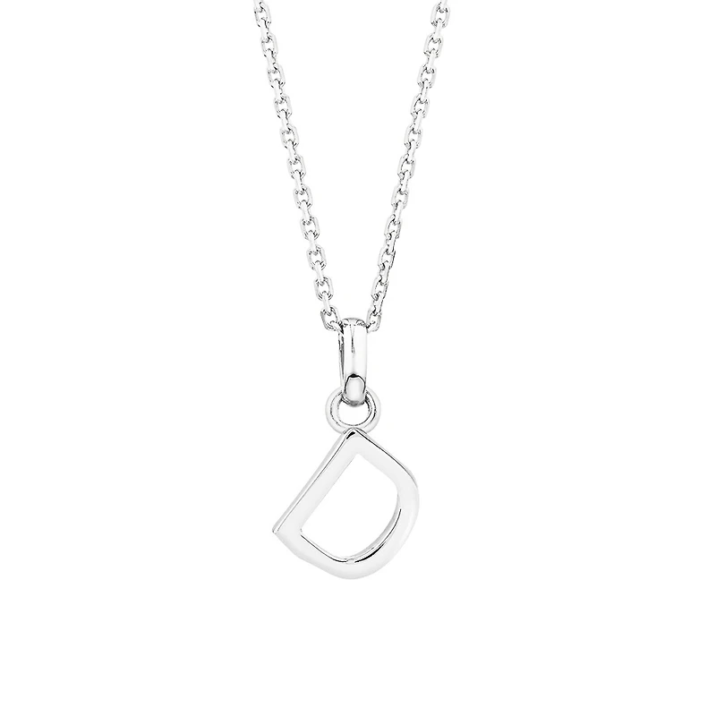 Pendentif « D » en argent sterling