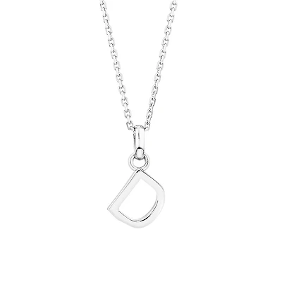 Pendentif « D » en argent sterling