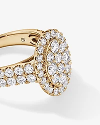 2.00TW Round Brilliant Laboratory-Grown Diamond Cluster Ring 10kt Yellow Gold