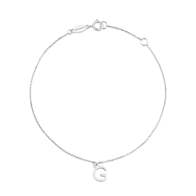19cm (7.5") G Initial Bracelet in Sterling Silver