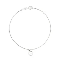 19cm (7.5") G Initial Bracelet in Sterling Silver