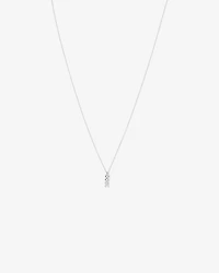 Cubic Zirconia Chevron Pendant Necklace in Sterling Silver