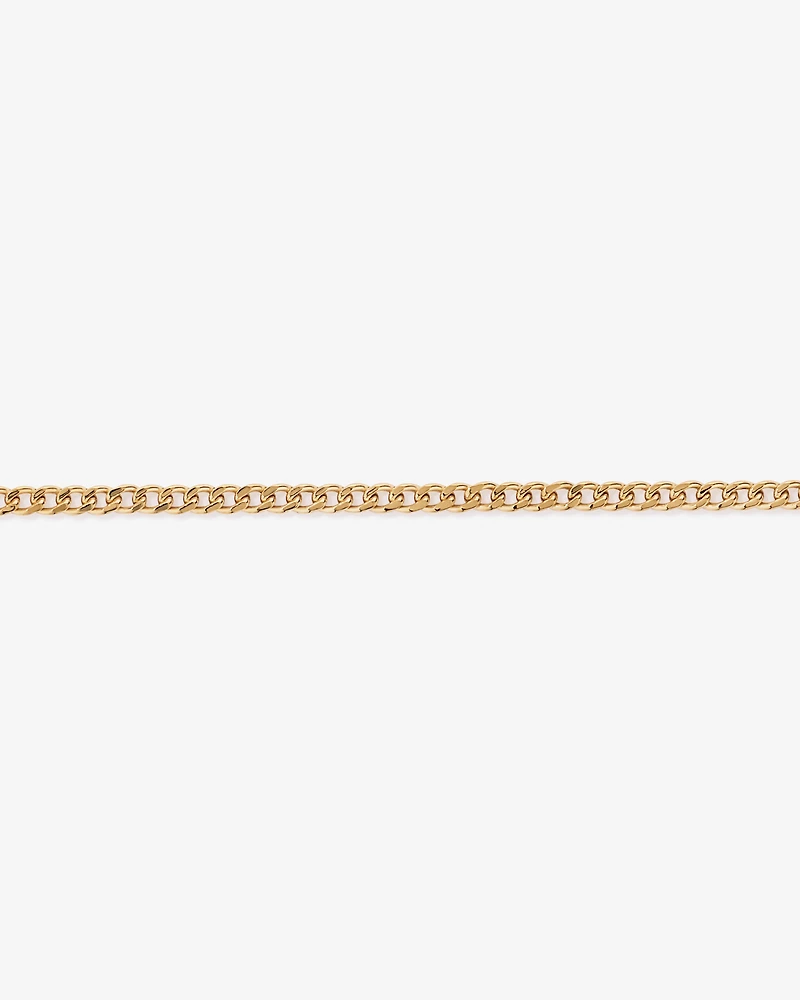 17cm (20") 2.95mm Width Semi Solid Diamond Cut Curb Bracelet in 10kt Yellow Gold