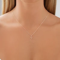 "U" Initial Pendant in Sterling Silver