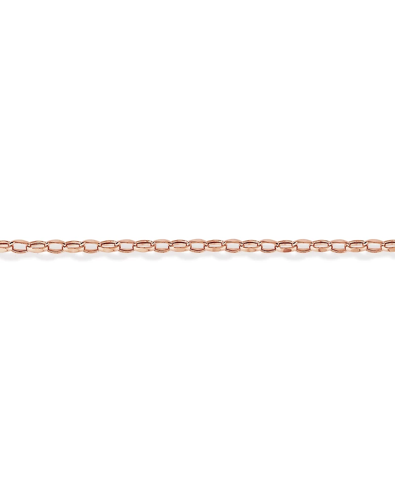 19cm (7.5") 3mm-3.5mm Width Belcher Bracelet in 10kt Rose Gold