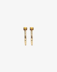 10mm Citrine Accent Sleepers in 10kt Yellow Gold