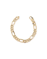 21cm (9") Figaro Chain Bracelet in 18kt Vermeil