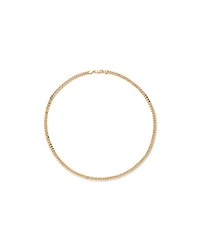 55cm (22") 5.1mm Width Solid Concave Bevelled Curb Chain in 10kt Yellow Gold