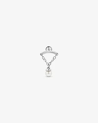 Cultured Freshwater Pearl Floating Single Helix in 10kt White Gold