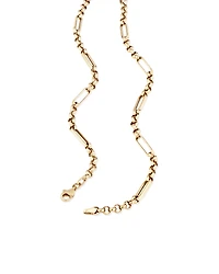 50cm Hollow Belcher Fob Necklace in 10kt Yellow Gold