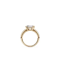 2.00 Carat TW East West Emerald Cut Laboratory-Grown Diamond Offset Engagement Ring in 14kt Yellow Gold