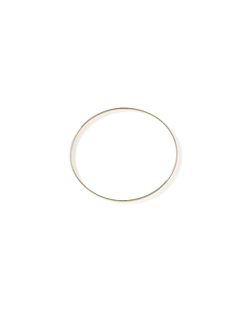 65mm (2.5") 5.7mm Width Solid Oval Bangle in 10kt Yellow Gold