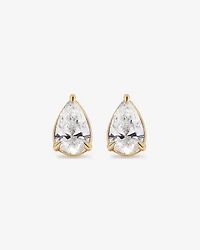 0.64 Carat TW Laboratory-Grown Diamond Pear Pendant and Earrings Box Set in 10kt Yellow Gold