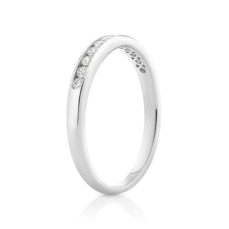 Wedding Band with 1/4 Carat TW of Diamonds in 10kt White Gold