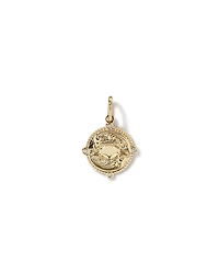 Diamond Accent Cancer Zodiac Pendant in 10kt Yellow Gold