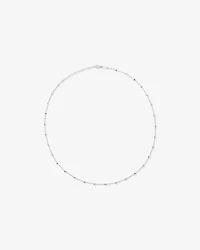 50cm (20") 1.25mm Width Diamond Cut Bead Chain in Sterling Silver